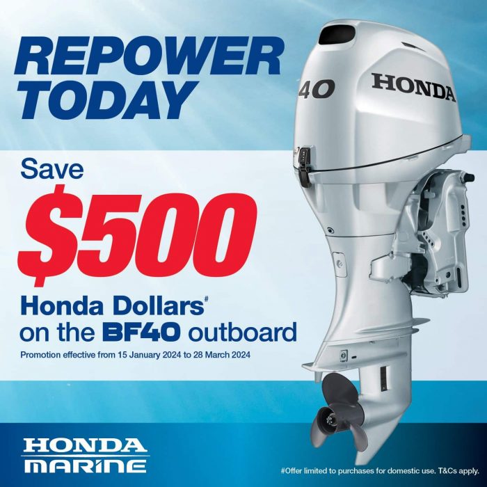 Repower Today - Save $500 Honda Dollars on BF40 outboard