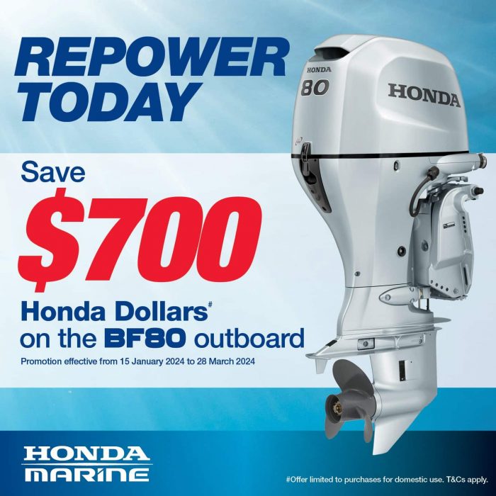 Repower Today - Save $700 Honda Dollars on BF80 outboard