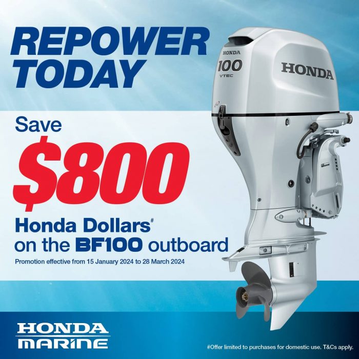Repower Today - Save $800 Honda Dollars on BF100 outboard